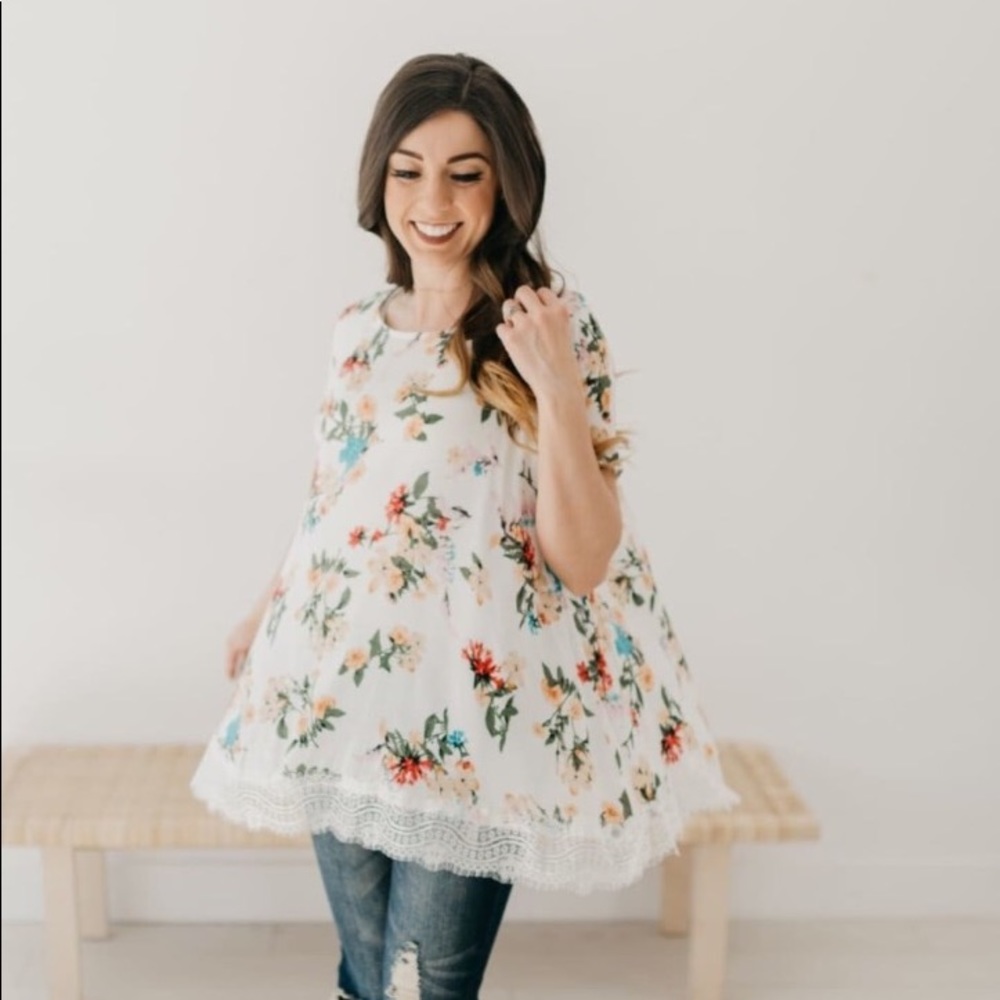 Mostly Mia Lily Floral Spring Top